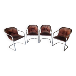 lot de 4 chaises à Bras, - 1970