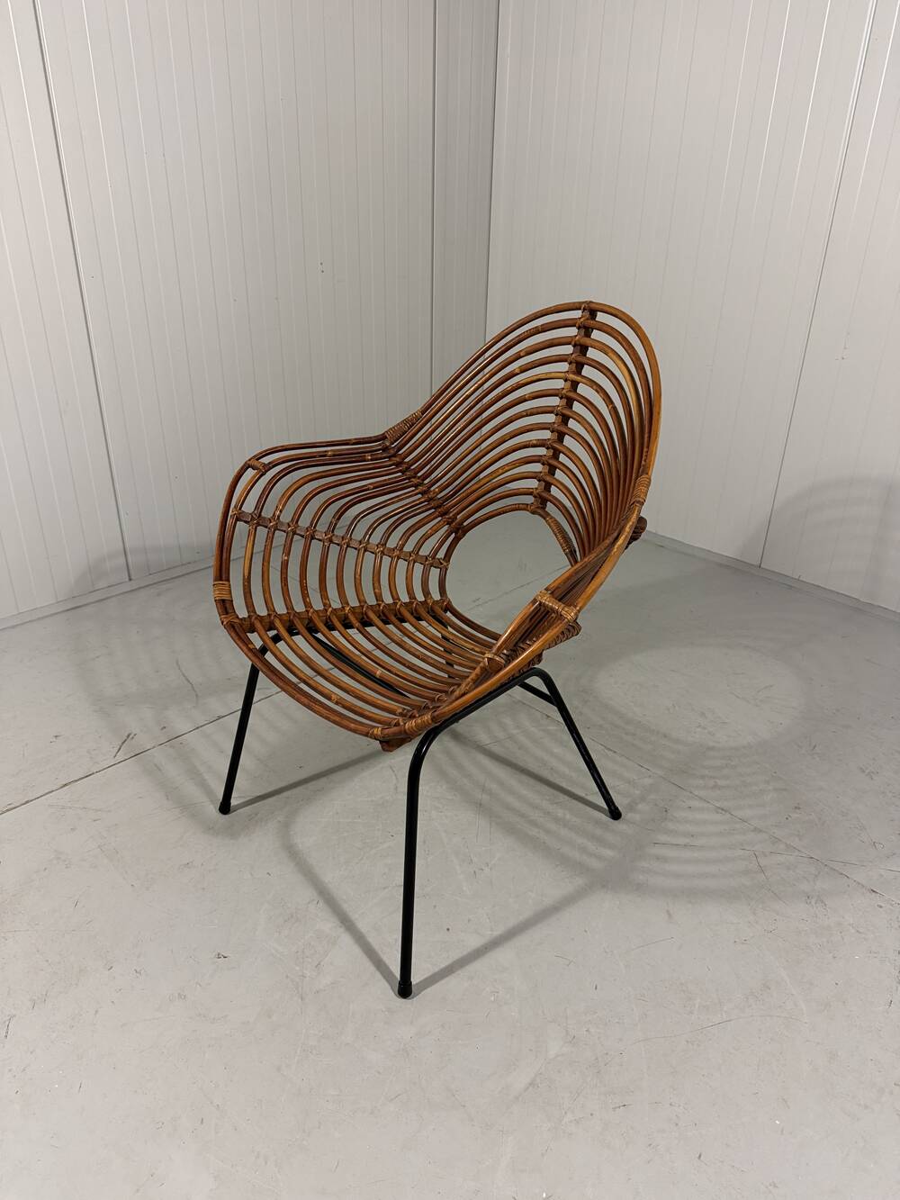 Rattan easy chairs by Rohé Noordwolde, Netherlands 1950-60’s
