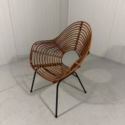 Rattan easy chairs by Rohé Noordwolde, Netherlands 1950-60’s