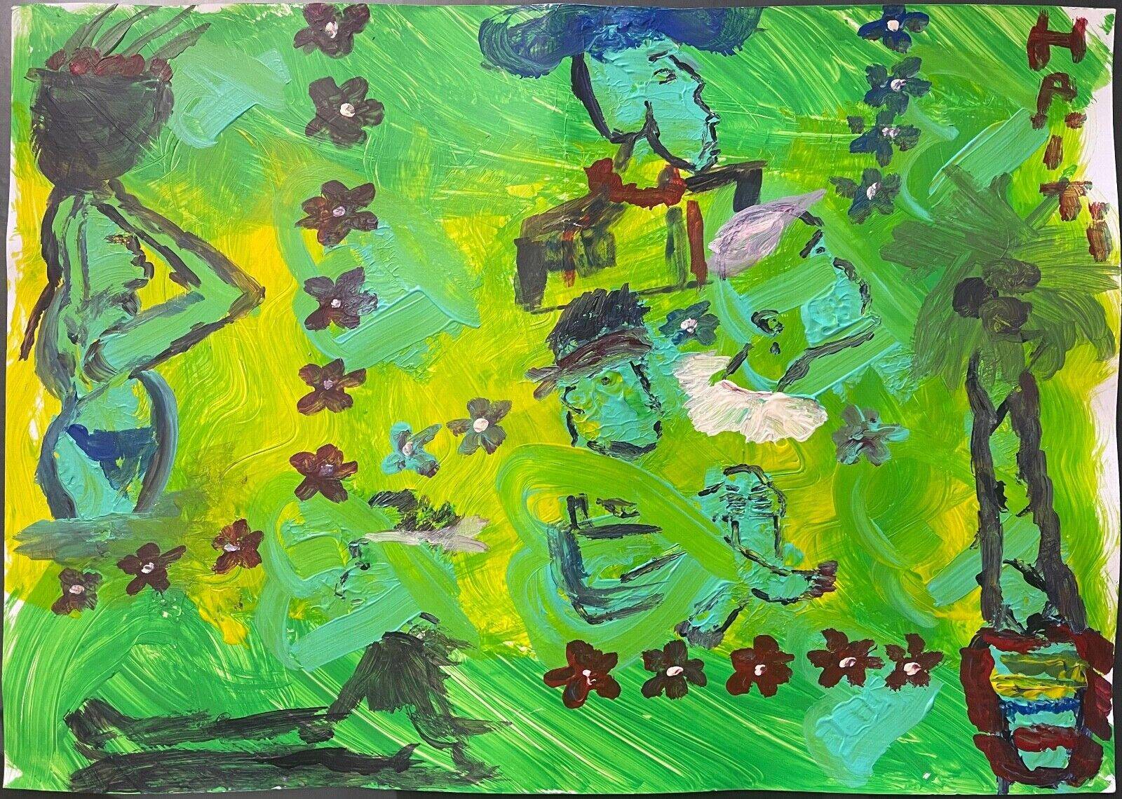 Voodoo Art White Haiti Acrylic Vaudun Art Brut Animism