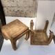 2 tables d'appoint en bois d'orme, Chine années 50