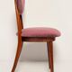 Vintage mid-20th century purple plum velvet heart-shaped chair.