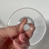 2 hollow crystal champagne glasses