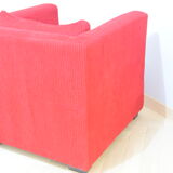 Fauteuil club forme cube vintage années 80