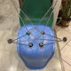 Turquoise blue DSR Eiffel fiberglass chair Eames Herman Miller vintage