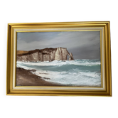 Tableau : Huile sur toile - les falaises d’Étretat