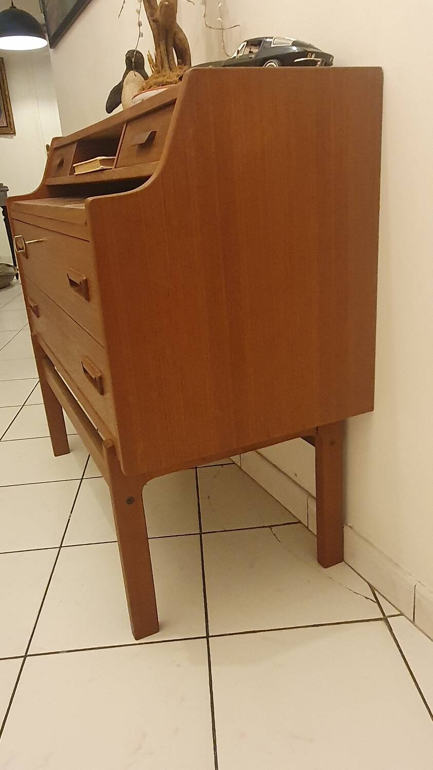 Teak secretary desk by Arne Wahl Iversen, 1960s