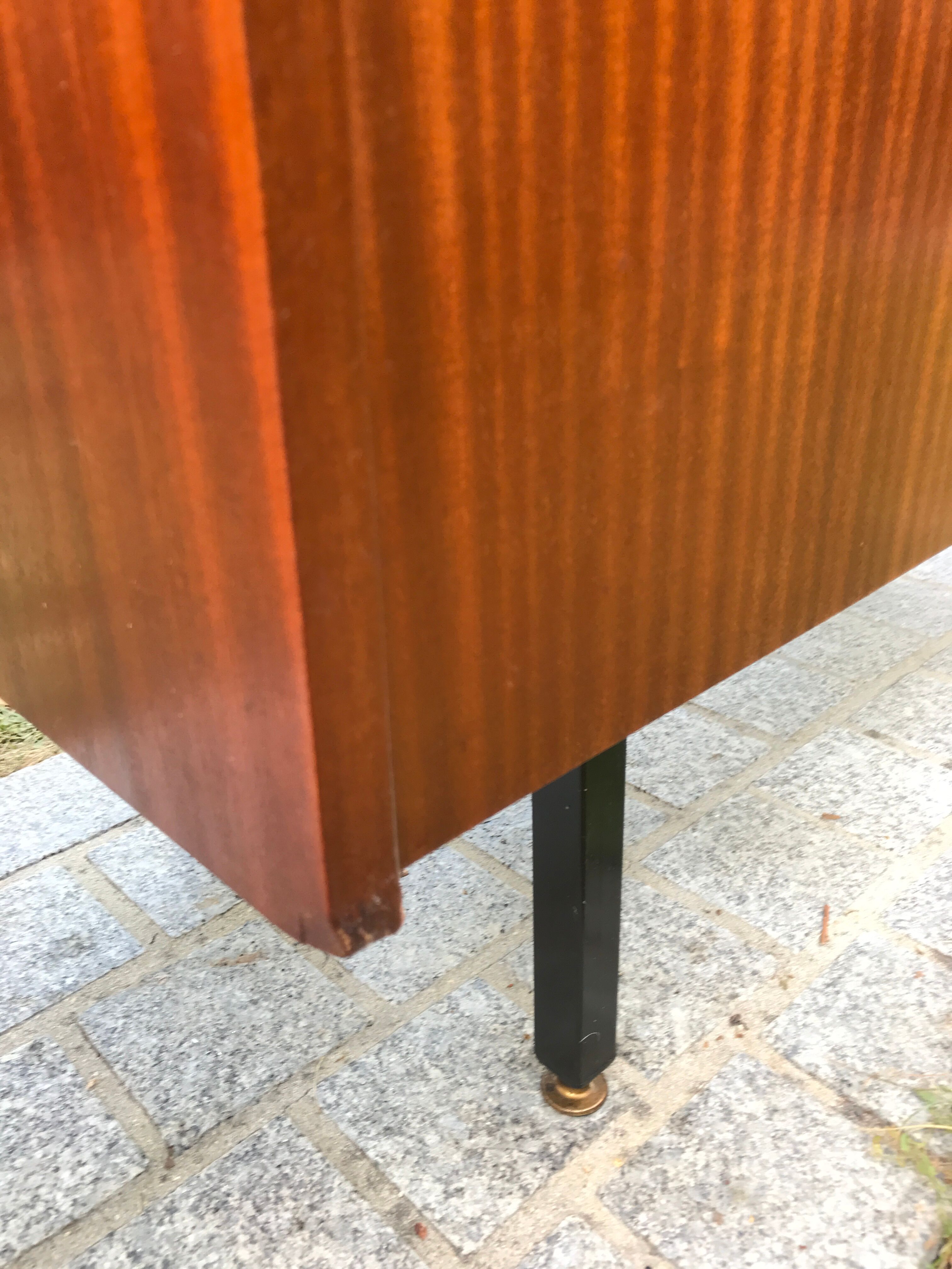 Vintage metal feet modernist showcase bookcase 1960