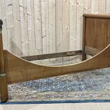 19th century empire sleigh bed in cherry wood