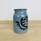 Vintage 60s ceramic vase, abstract patterns