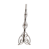 Vintage wrought iron lamp foot, volutes tripod floor lamp