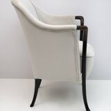 Pair of Giorgetti Italian Velvet Armchairs "Progetti", 1980s