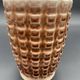 Vintage Jasba ceramic vase – brown and white geometric relief – A