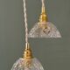 Vintage triple suspension lampshade in cut glass - tableware collection
