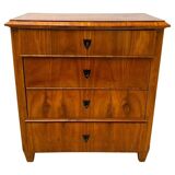 Biedermeier Ebonized Chest of Drawers in Cherry Veneer, South Germany, 1830