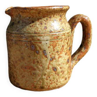 Pyrite enameled stoneware pitcher