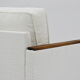 Original 70's armchair ZWP-08, fully restored, Bouclé, white