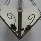 Art deco hanging lamp with 4 cloudy glass plates