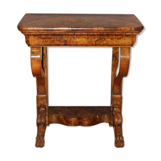 Console Louis Philippe in walnut magnifying glass