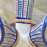 Quimper earthenware tricorn vase