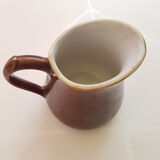 Vintage pitcher in enamelled sandstone from the 1960s
