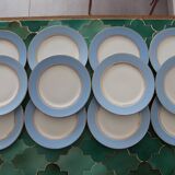 12 old Gilbert café flat plates