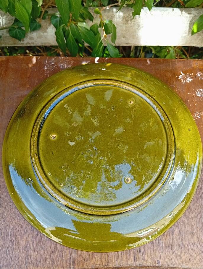 6 large handmade ceramic plates
