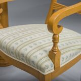 Table de toilette et fauteuil Biedermeier de Selva, Italie, ensemble de 2
