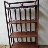 Rattan and wood shelf 70