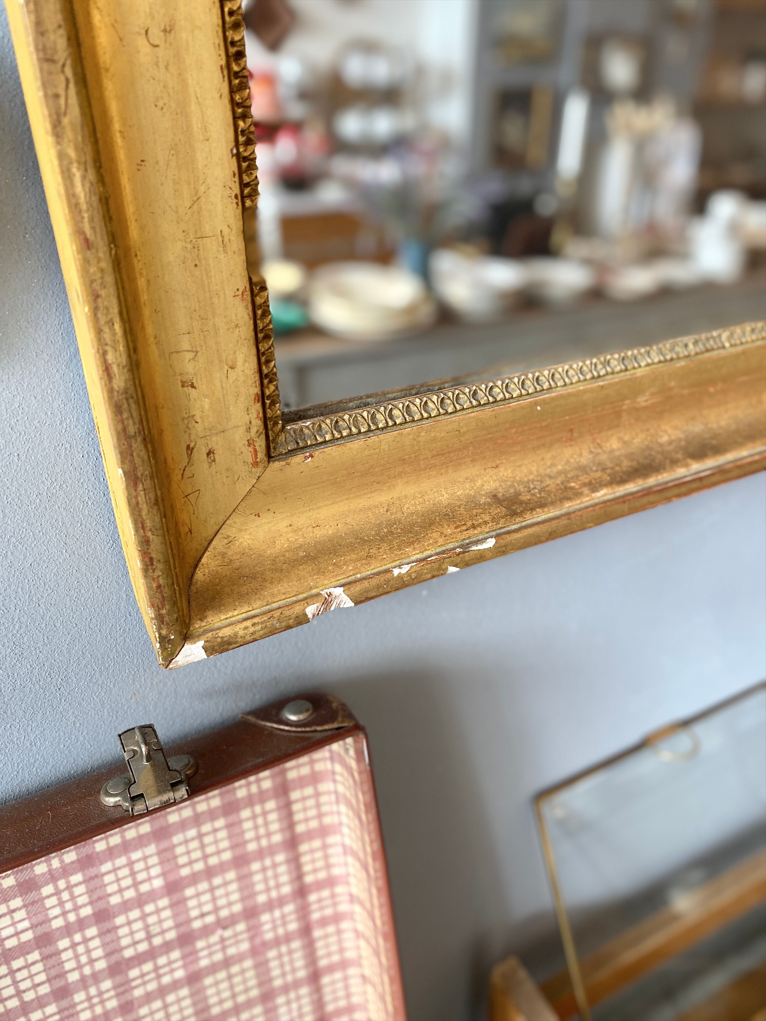 Miroir ancien bois doré