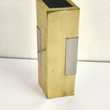 Art Deco geometric vase in gilded brass