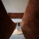 Table basse blanche et tulipe design 1970