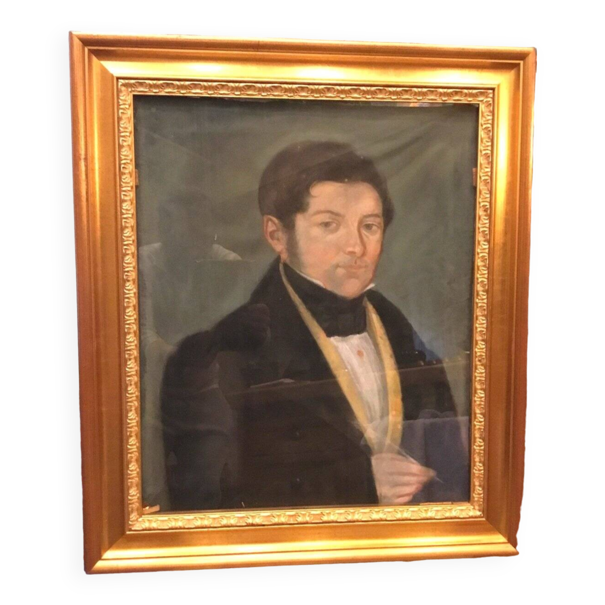 Portrait d'homme au pastel vintage