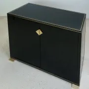 Small buffet Pierre Vandel black lacquered
