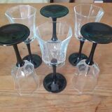 6 Luminarc Arcoroc Octagonal Vintage Wine Glasses
