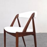 Teak & Boucle Chairs by Kai Kristiansen for Schou Andersen, 1960s, Set of 4
