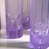 6 verres à long drink italiens de l'ère spatiale - Alexandrite, années 1970