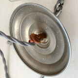 Art Deco glass and chrome pendant light