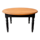Vintage Solid Wood Extendable Dining Table – Round Drop Leaf Table