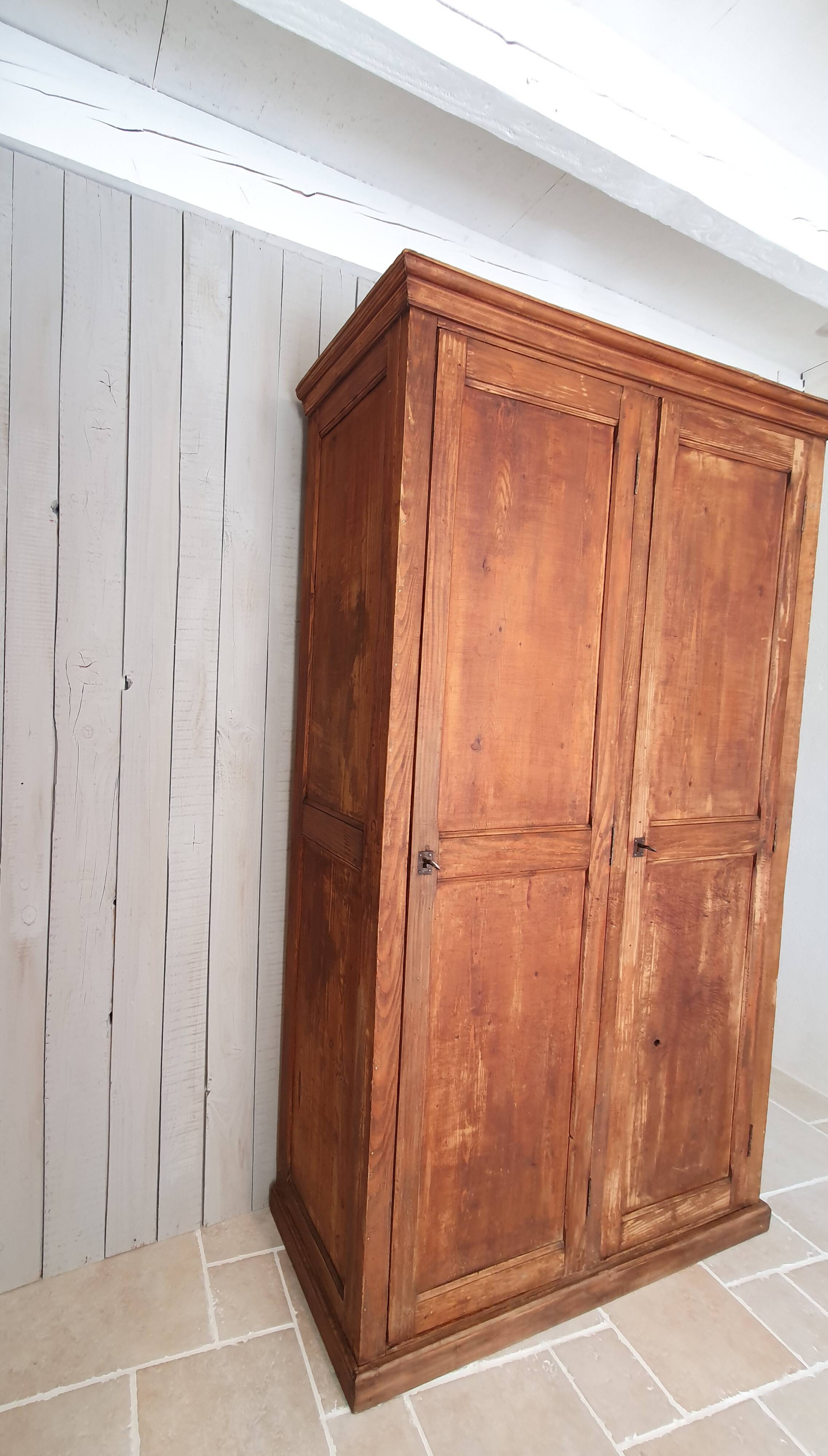 Parisian wardrobe in raw wood