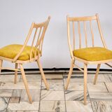Ensemble de deux chaises vintage, Tchécoslovaquie, années 1960.