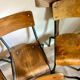 Lot de 6 chaises d’école rénovées 
