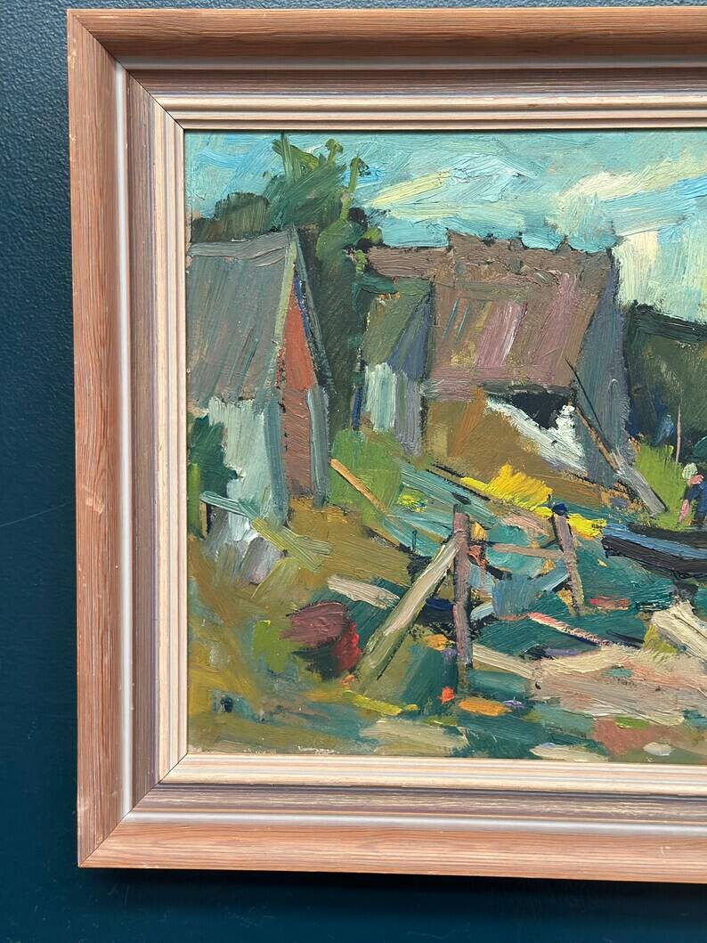 Original Swedish Oil on Panel – "Vid Knabäck, Skåne" by Carl-Axel Schwieler – Signed – Vintage & Framed – 59 × 50 cm (23.2" × 19.7")