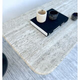 Travertine coffee table