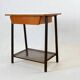 Nightstand Wood & Metal Modernist Vintage 1950s / 1960s