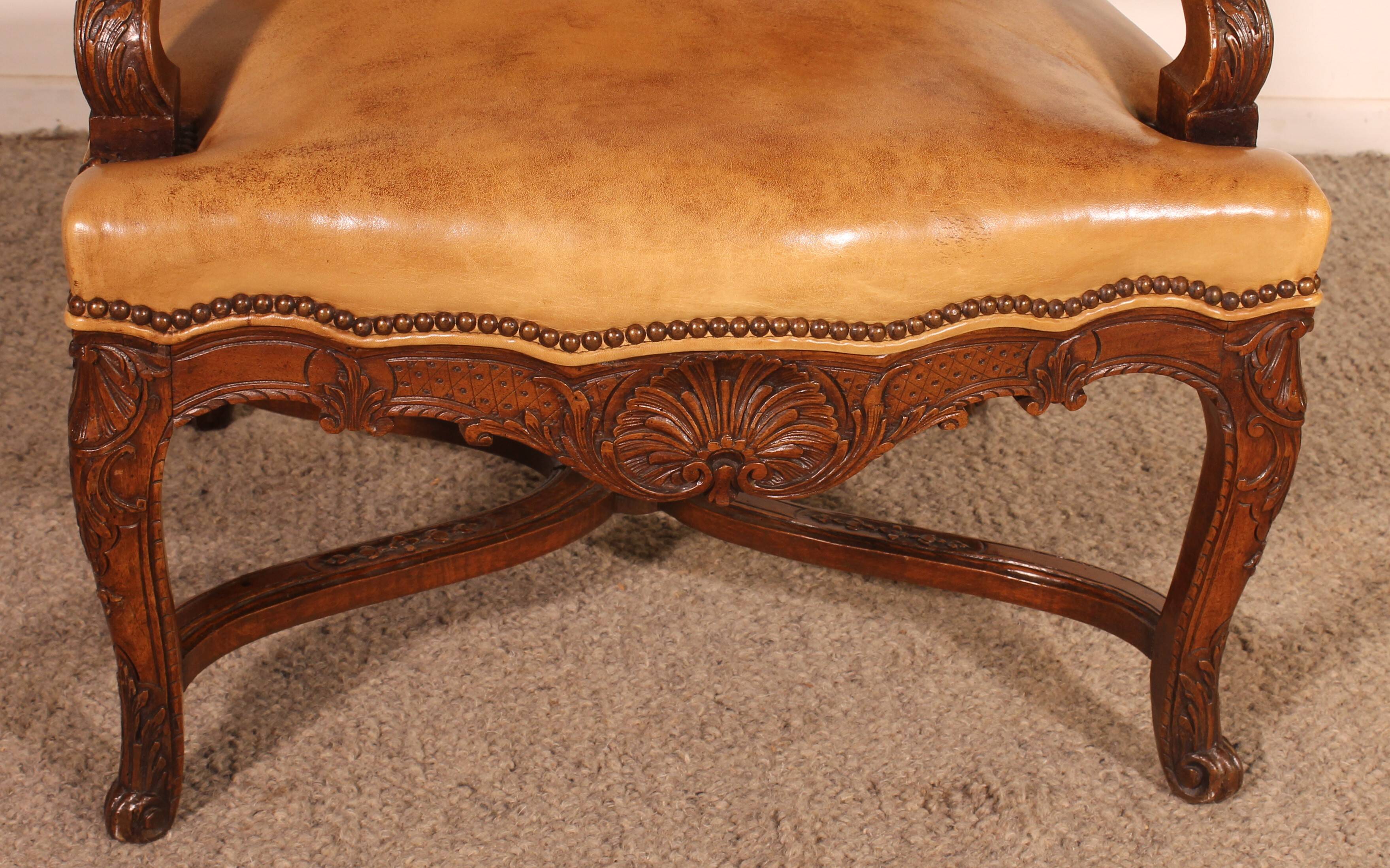 Regency Period Walnut Armchair - 18th Century