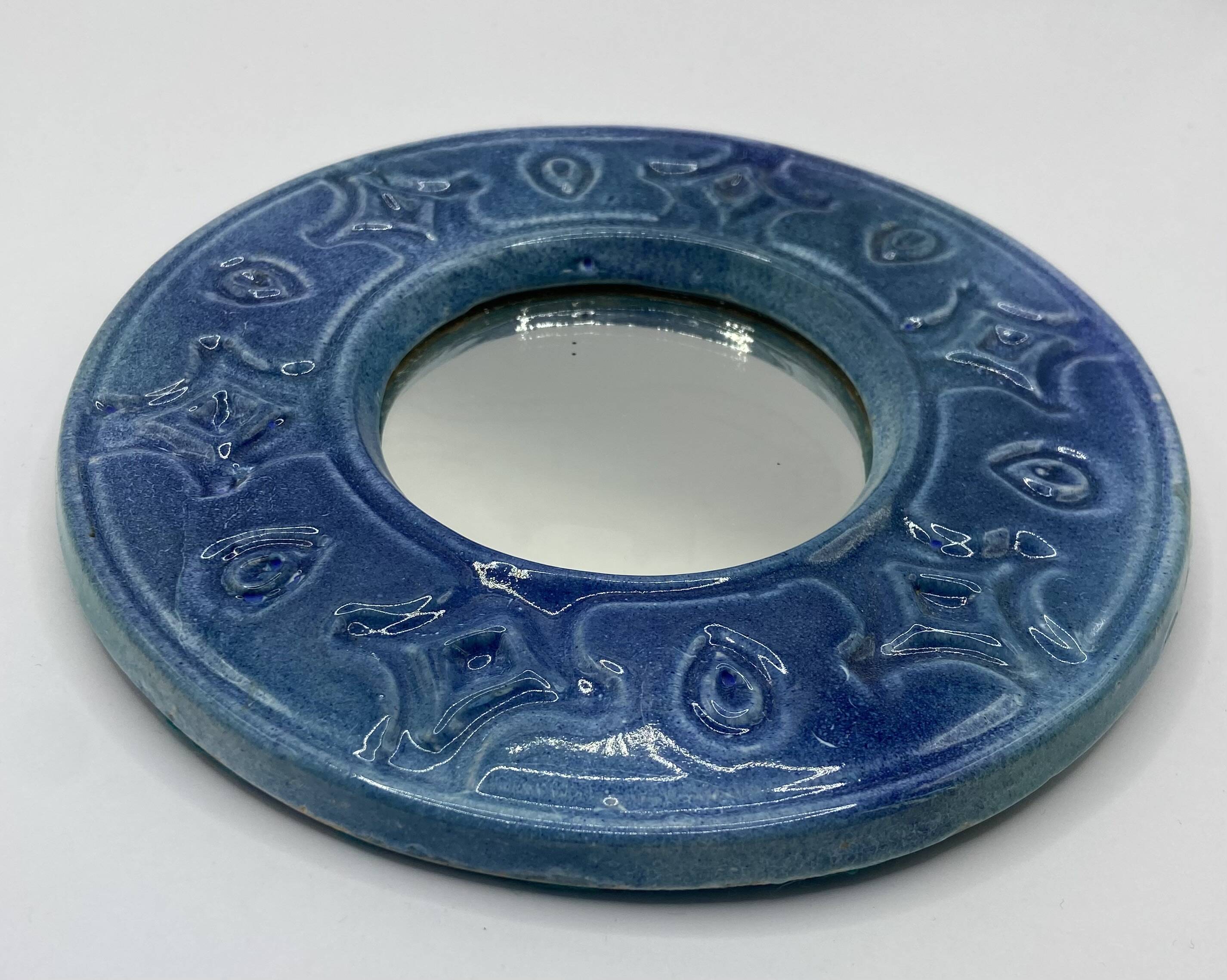 Ceramic mirror by Paul Artus from the 1960s.