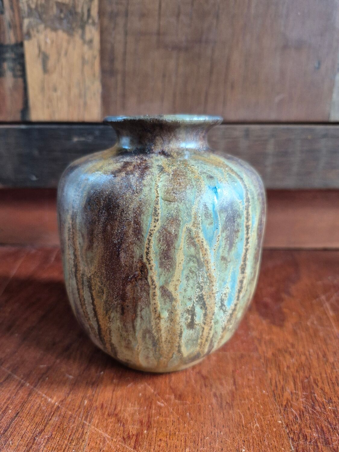 Art deco Roger Guerin vase 177 A - 12 cm glazed stoneware