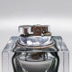 1960s grey table lighter in Murano Sommerso glass by Flavio Poli for Seguso