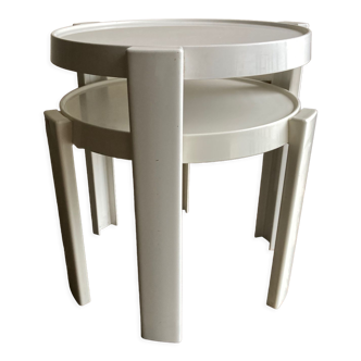 Pull-out tables Italian design 1960 Kastilia space age